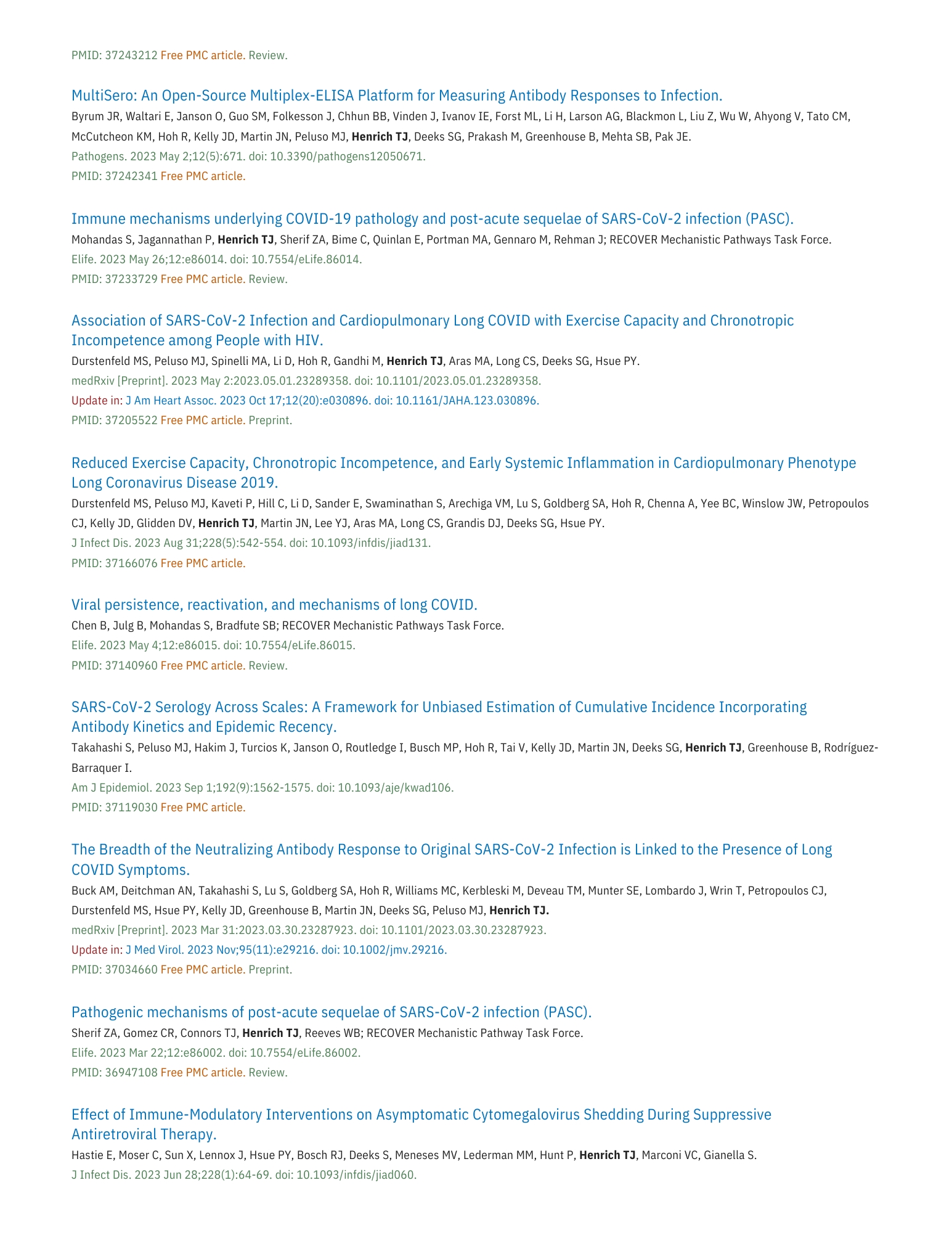 Henrich TJ PubMed Publications Page 4